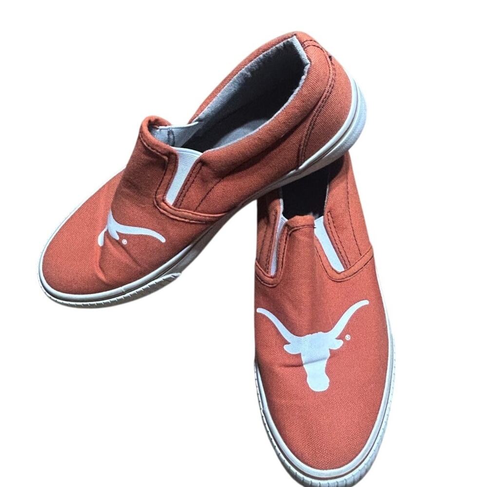 Foco University of Texas Longhorns Mens sz 8 slip on canvas shoes